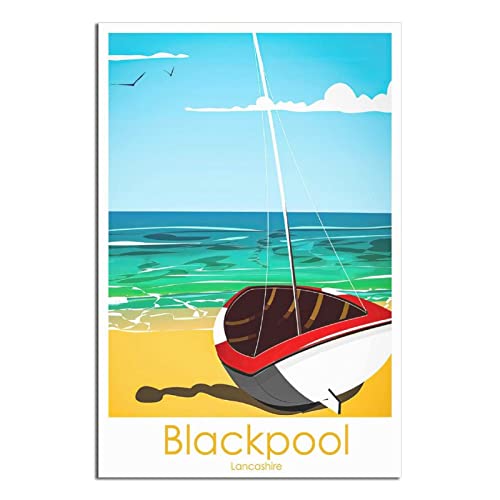 BOLYUM Imprimir En Lienzo 40 * 60cm Senza Cornice Blackpool Lancashire pittura Poster su tela Stampe arte murale Immagine Cover