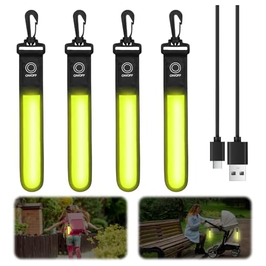 4 Stück LED Blinklicht Schulranzen, 3 Modi USB Aufladbar Reflektierende Anhänger, Kinder Sicherheitslicht Reflektoren Schulranzen, Wasserdichte Reflektor Anhänger für Schulranzen Rucksack Joggen