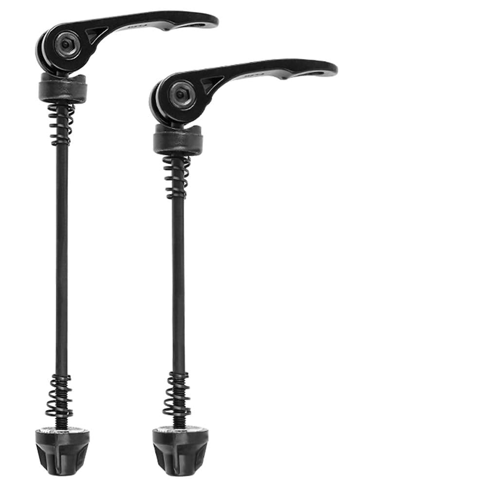 YFTRFR 1 Pair Bike Quick Release Skewer Front and Rear Wheel Hub MTB Quick Release Skewer Set Fit for City Road Mountain Bike BMX Ultralight Axle & Wheel Nuts Clip Bolt Lever Axle Set(Black)