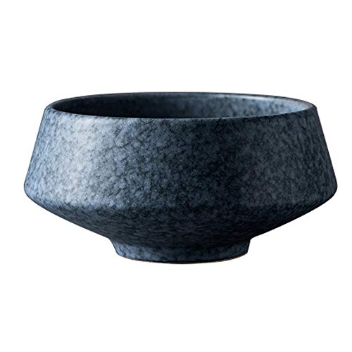 MKKSLR Minestra di Frutta Insalata di Pasta Scodella per servire Dessert Cereali Riso Porridge Ciotola retrò Piede Alto Piccola Ciotola Creativa da tavola in Ceramica Irregolare (Formato: L)