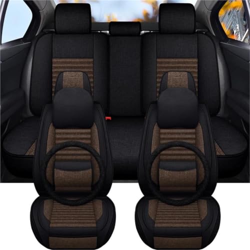 Housses de siège voiture en lin marron pour Dacia Duster 2025