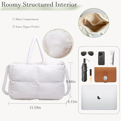 Grand sac à main Hobo matelassé aux finitions soignées avec zip - 3