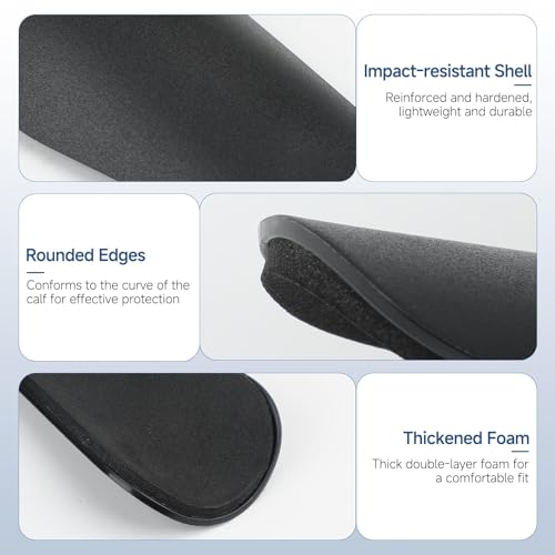 Mini Espinilleras Futbol, 4 Piezas Espinilleras Pequeñas 8x5CM Mini Protectores de Piernas Equipo de Protección Espinilleras con Bolsa Deportiva para Hombre Mujer Niños Niñas (Negro+Blanco) - imagen 3