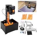 Wiefiche Automatische Tischtennis Ballmaschine mit Netz, Tischtennisroboter Ping Pong Ballmaschine Von 100 Bällen Ping Pong Tischtennis Roboter, Tischtennismaschine, 10 Modi, für Training, Übung