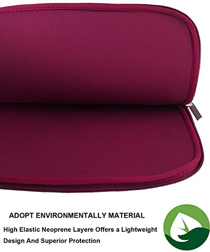 Laptop Sleeve,13-13.3 Inch Resistant Neoprene Laptop Sleeve/Notebook Computer Pocket Case/Tablet Briefcase Carrying Bag Compatible with MacBook Pro,MacBook Air,Notebook Computer-(Wine Red)