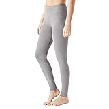 Cierre: elástico MAGIC SELECT Legging básico de algodón Largo, Malla elástica de Deporte para Mujer (Gris M)