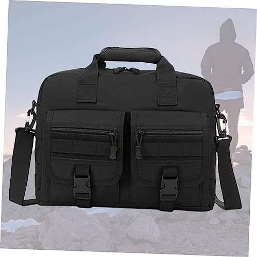 Bolso de hombro para ordenador portátil grande con cremallera y diseño simple 6
