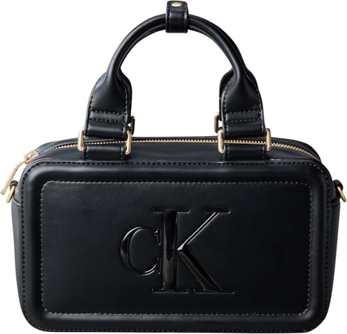 Calvin Klein Bold CK Bauletto Crossbody Lv04f3411g, Crossover Femme, Black (Black), Taille Unique
