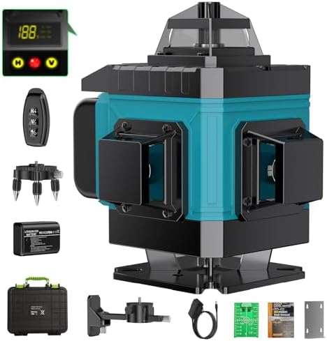 Nivel Laser Autonivelante 360 Grados, Nivel Láser Verde 16 Líneas...
