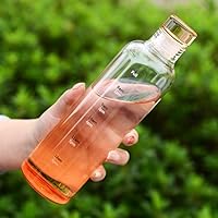 透明ガラス水筒 500ml ステンレスキャップ　飲みかけ 透明ガラス水筒 500ml ステンレスキャップ 飲みかけ 透明ガラス