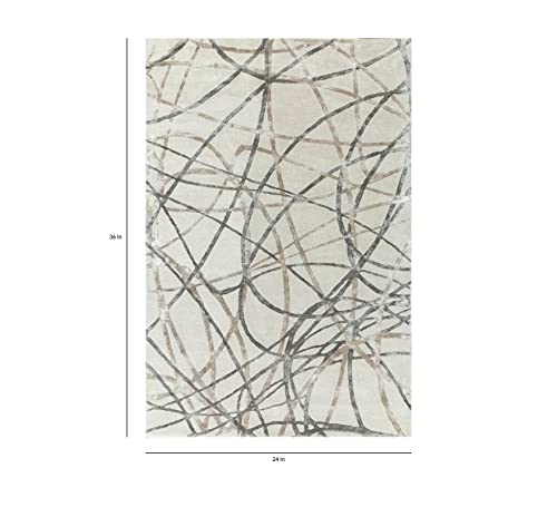 Image of Jaipur Rugs Wool & Viscose Handmade Hand Tufted Camouflage Lightweight Modern Living Room Carpet for Elegant Home Decor (2X3 Ft, Grey & Black)