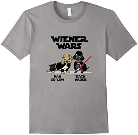 Wiener Wars Dachshund T-Shirt - Male Large - Slate