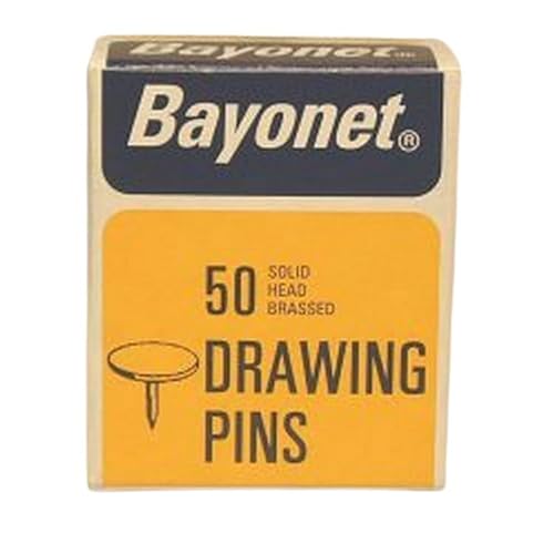 Bayonet Gold Stx_429924 Drawing Pins (Solid Head) - Brassed (Box Pack) 10Mm (10404)