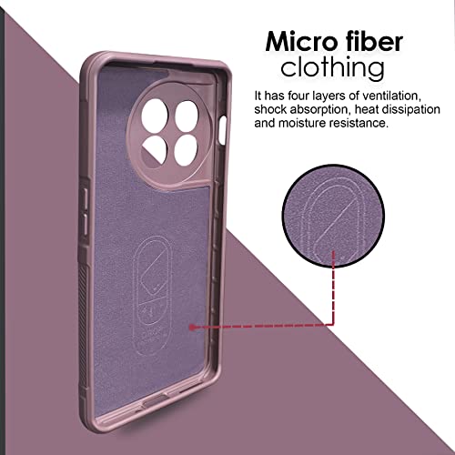 Image of A rtistque Back Cover Case for OnePlus 11R 5G | with Inner Fabric | Stylish AirBag Case | Liquid Stripe Silicone | Camera Protection | Anti Slip Grip | Oneplus 11R Back Cover - Purple