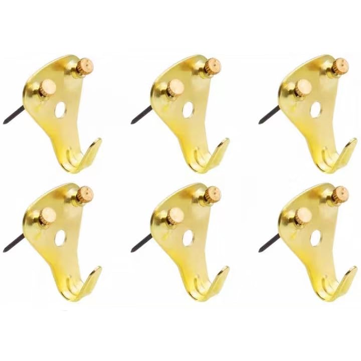Image of 10 Sets Heavy Duty Picture Hangers Kit with Nails Professional Picture Hooks Hangers, 50lb Wall Hangers, Wall Hanging Kit for Drywall /Wooden Office Pictures, Clock, Mirror