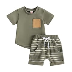 Striped Shorts Green