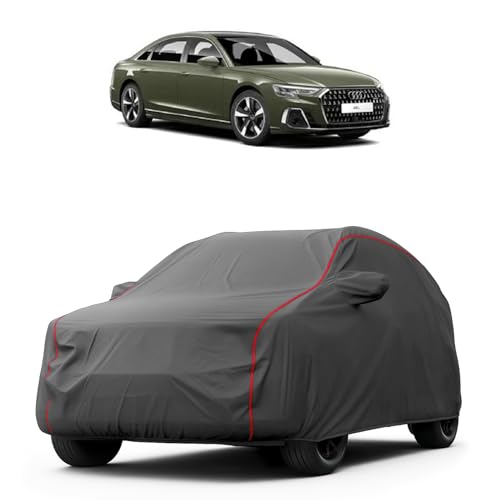 Image of Heavy-Duty Car Cover for Compatible with Audi A8 (2022 to 2025 All Models) Deluxe Car Protection Cover - Waterproof & UV-Resistant All-Season Exterior Protection