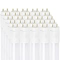 LUXRITE 4FT LED Tube Light, T8, 18W (32W Equivalent), 6500K Daylight, 2200 Lumens, Fluorescent Light Tube Replacement, Direct or Ballast Bypass, ETL Listed (25 Pack)