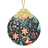 Colgante redondo de cristal dorado – Decoración personalizada para colgar en el árbol de Navidad para el hogar, oficina, montaje en pared