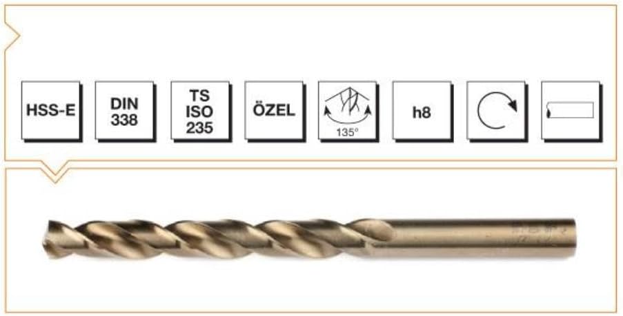 HSS-E Din 338 RN Altın Seri Matkap Ucu 2.5 mm