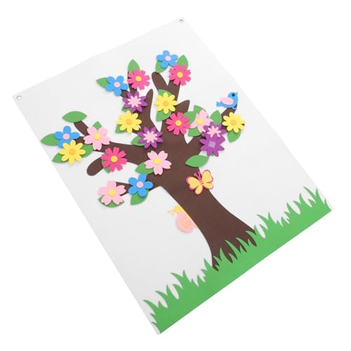Toddmomy Flower Felt Board for Classroom Kids DIY Storyboard Preschool Wall Tree Decor Felt Activities Decor