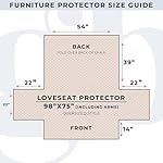 Patchwork Scalloped Printed Furniture Protector Stain Resistant Loveseat Cover (Loveseat, Grey) - Image 3