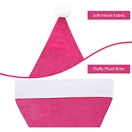 Image of Santa Hat, Christmas Hat for Adults Unisex Velvet Comfort Xmas Hats