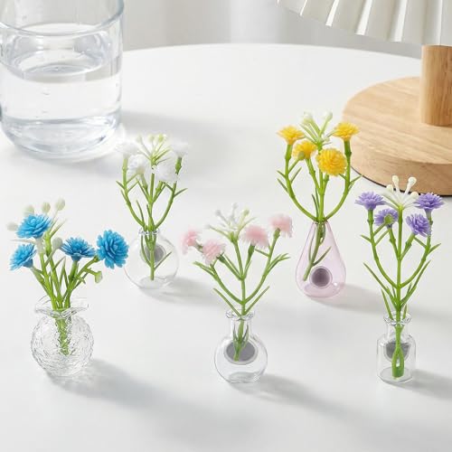 Set de 5 imanes mini jarrón de vidrio miniatura 2