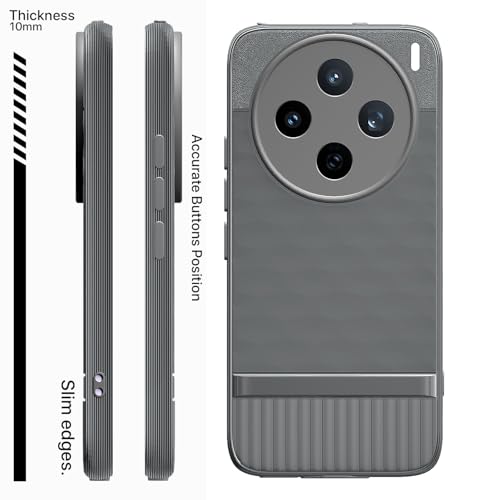 Image of Pikkme Back Cover for Vivo X200T 5G Camera Protection 3D Hexa Cube Design Silicone Protective Bumper Case (Grey)