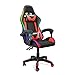 Todeco Gaming Sedia Massaggio con Luci A LED PC Sedia Racing da Gioco Ufficio Ergonomica con poggiatesta e cuscino lombare Massaggio Girevole a 360 °Schienale e Altezza Regolabile, rosso
