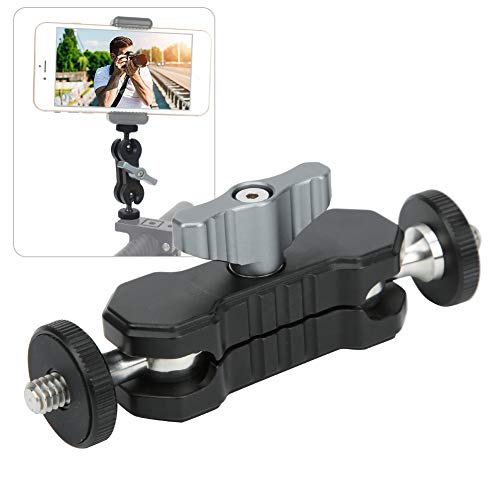 Image of Magic Arm Ballhead Support, Aluminium Alloy Bracket, 1 /4 Inch Screw, Black - 360 - Degree Rotation, Durable CNC, Ideal for Photography and Video Equipment