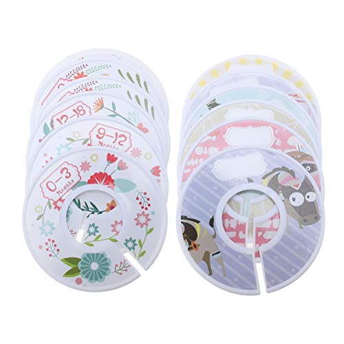 Toddmomy Etiquetas Separadoras De Tamanho De Armário 12Pcs Etiquetas Em Branco Roupas De Menino Recé