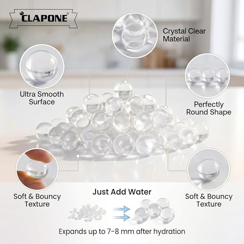 Image of Gel Balls 7-8mm Water Bullets for Blaster Gun, High Absorbent Water Beads Ammo, Non-Toxic Gel Blaster Refill Balls for Shooting Practice, Decoration & Play (White, 10000 Pcs)