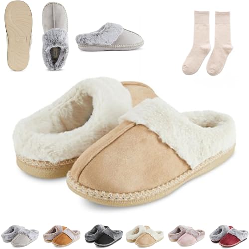 Dreamtoe Slippers, Women's Microsuede Indoor Outdoor Slippers, Winter Slippers for Women