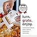 Zyliss Classic Rotary Cheese Grater - NSF Restaurant Certified Handheld Grater - Can be used for Hard Cheese, Chocolate & More - With Comfortable Handle & Easy-to-Clean Drum - White