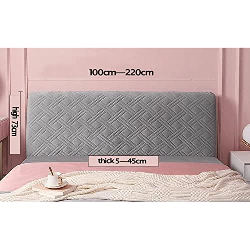 All-inclusive hoes hoofdeinde bed Enkele dubbele hoes Bed hoofdeinde hoes Gewatteerde bed hoofdeinde hoes Elastische hoes bescherming Wasbare hoes voor slaapkamerdecoratie,Black-140x73cm - Afbeelding 4