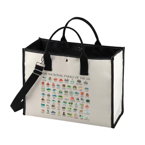 National Parks Tote Bag US National Parks Camper Gift National Parks Hiking Lover Gift (U-S-ParksTB)