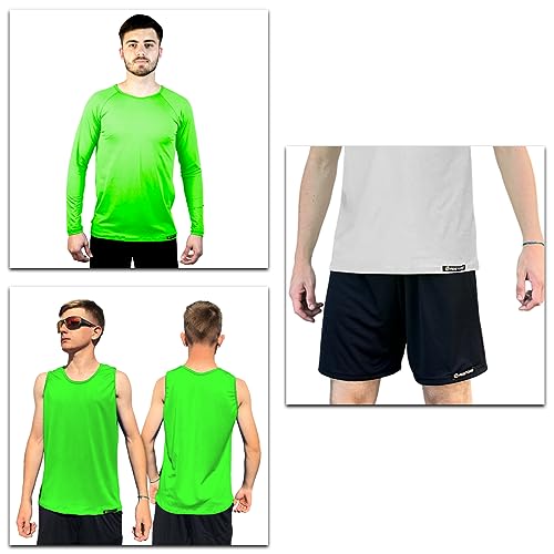 Kit Roupa Masculina Esportiva Futevôlei Beach Tennis Camiseta Manga Longa Regata e Shorts Segunda Pe