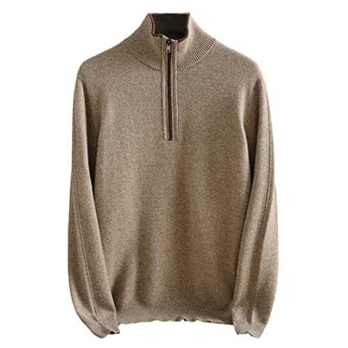 Pull homme cachemire 100% pur Haitpant la douceur d'un tricot épais marron pour un hiver cocooning