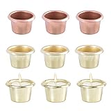 【Ampliamente en forma】 - Estas tazas de velas se ajustan a velas de vidrio., velas de cera cónicas estándar y velas cónicas de batería; Son los mejores para evitar el goteo de cera y mantener su menorá limpia y exqusitie.