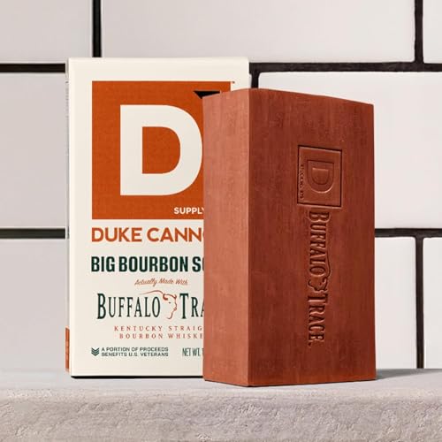 Image of Duke Cannon Supply Co. Extra Large Bar Soap - Men's Natural Bar Soap With A Masculine Scent - Big American Bourbon USA-Made Soap - All Skin Types - Hydrating Big Brick of Soap - Bourbon,10 oz
