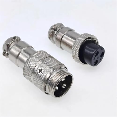 Conector circular GX16 macho de 3 pines y 16mm modelo RS765 L73 6