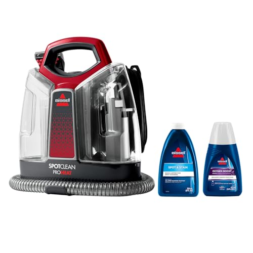 BISSELL SpotClean ProHeat Carpet Vacuum Cleaner, Multi-Surface Stain Cleaner, Carpets, Upholstery, Stairs and Car, Formula and Accessories Included, 330 W, 74 dB, 36988