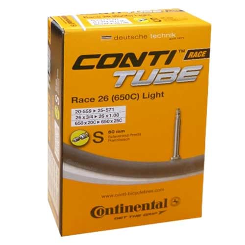Continental Presta Valve Tube Black 650c x 18-25