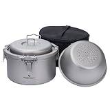 Boundless Voyage Camping Titantopf Multifunktionskoch Ultraleichter Reiskocher Rucksackreisen Küchenutensilien für Wandern, Outdoor, Reisen ti-2092-C