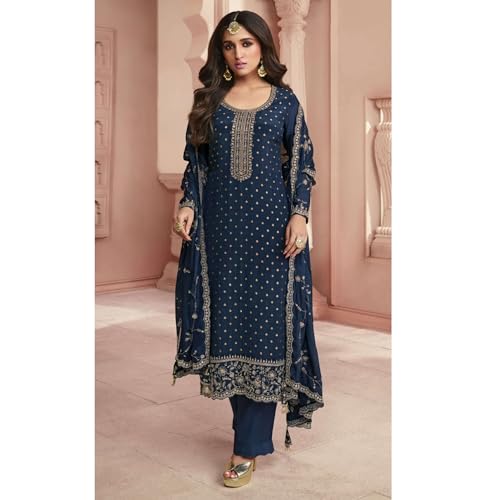 Pakistani Indian Gorgeous Women's Wear Beautiful Salwar Kameez Pant Dupatta Suits2