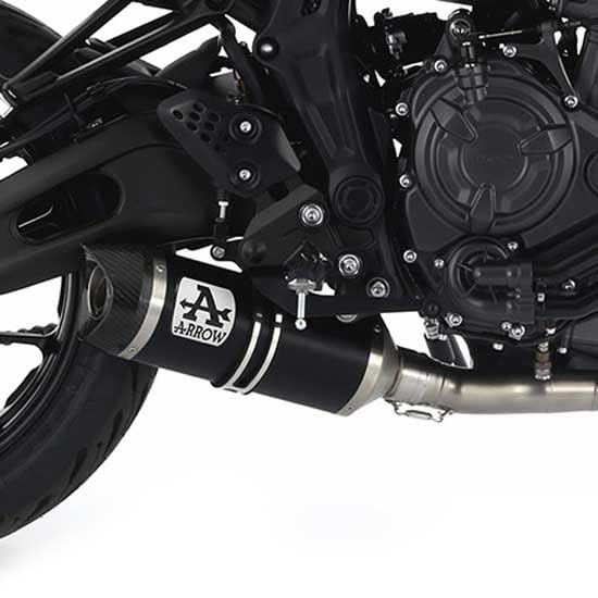 Yamaha MT-07 2021-2023 ARROW MARMITTA OMOLOGATA THUNDER ALLUMINIO DARK YAMAHA MT-07 \'21 CON FOND.CARBY PER COLLETTORI 71758MI/KZ ARROW
