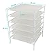 CASOLLY 6 Layer Sweater Drying Rack Mesh Foldable,Stackable,White