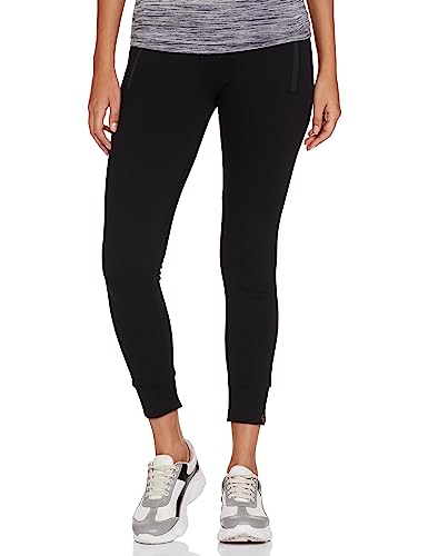 BIBA Women’s Fitted Casual Pants (ATHLEISU004SS22BLK_Black_L)