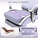 N-GEN GAMING Video Gaming Chair Office Computer Desk Use Ergonomic Reclining Backrest Adjustable Armrests Lumbar Support Footrest High Density Foam Breathable Fabric Heavy Duty Base (Purple)